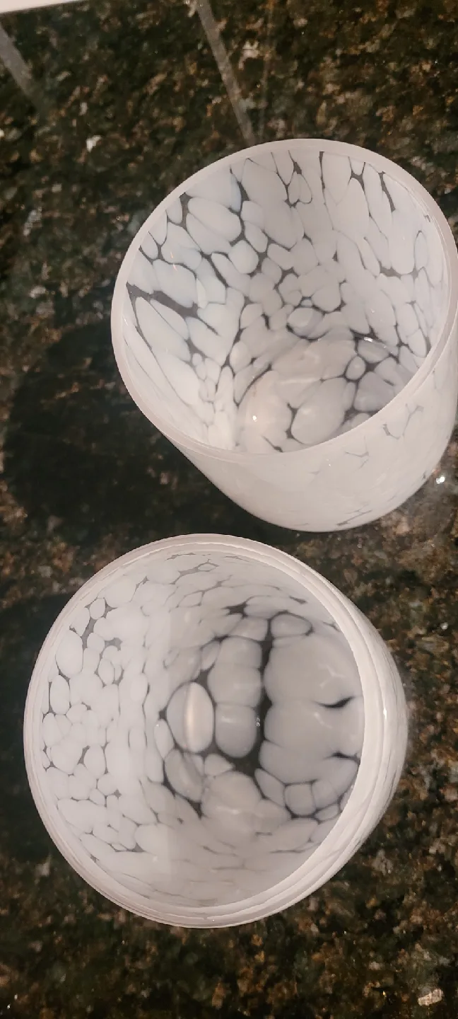 New Set of 2 White Vases  (price is for both) image indicator(2)