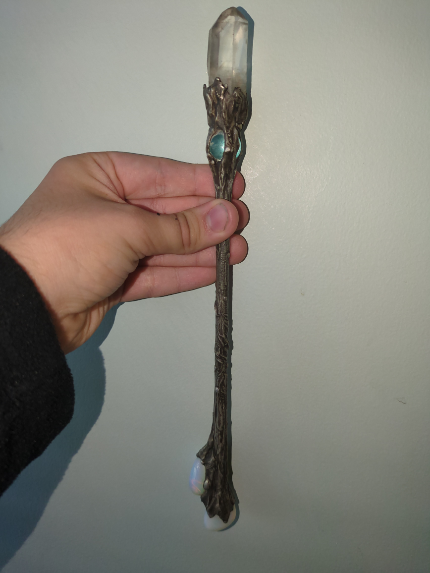 Crystal Wand with Gemstones