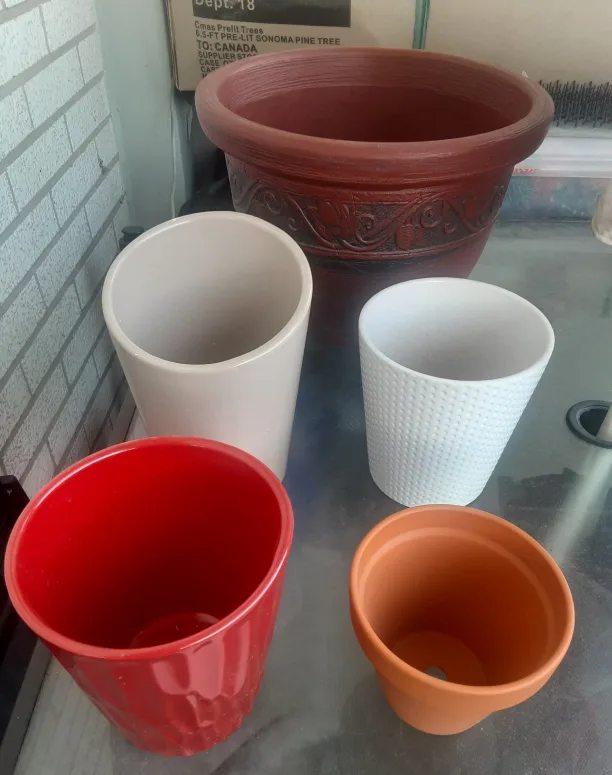 Assorted Flower Pots - 5 Piece Set thumbnail