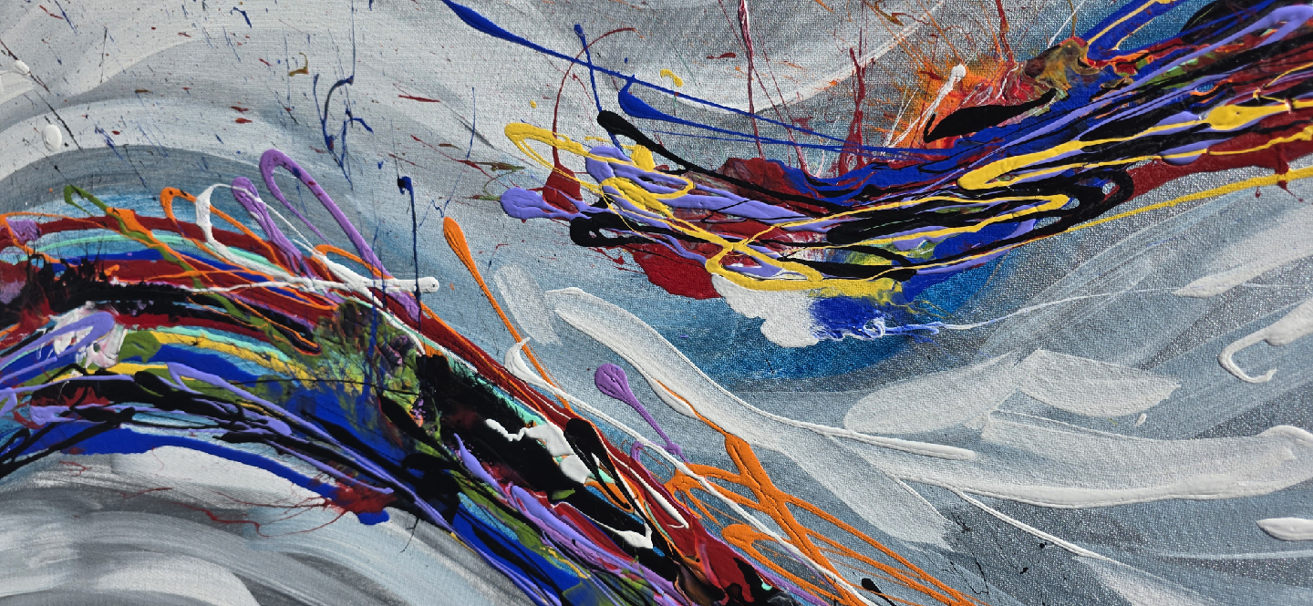 Original hand-painted painting by local artist Ocean waves - photo 3