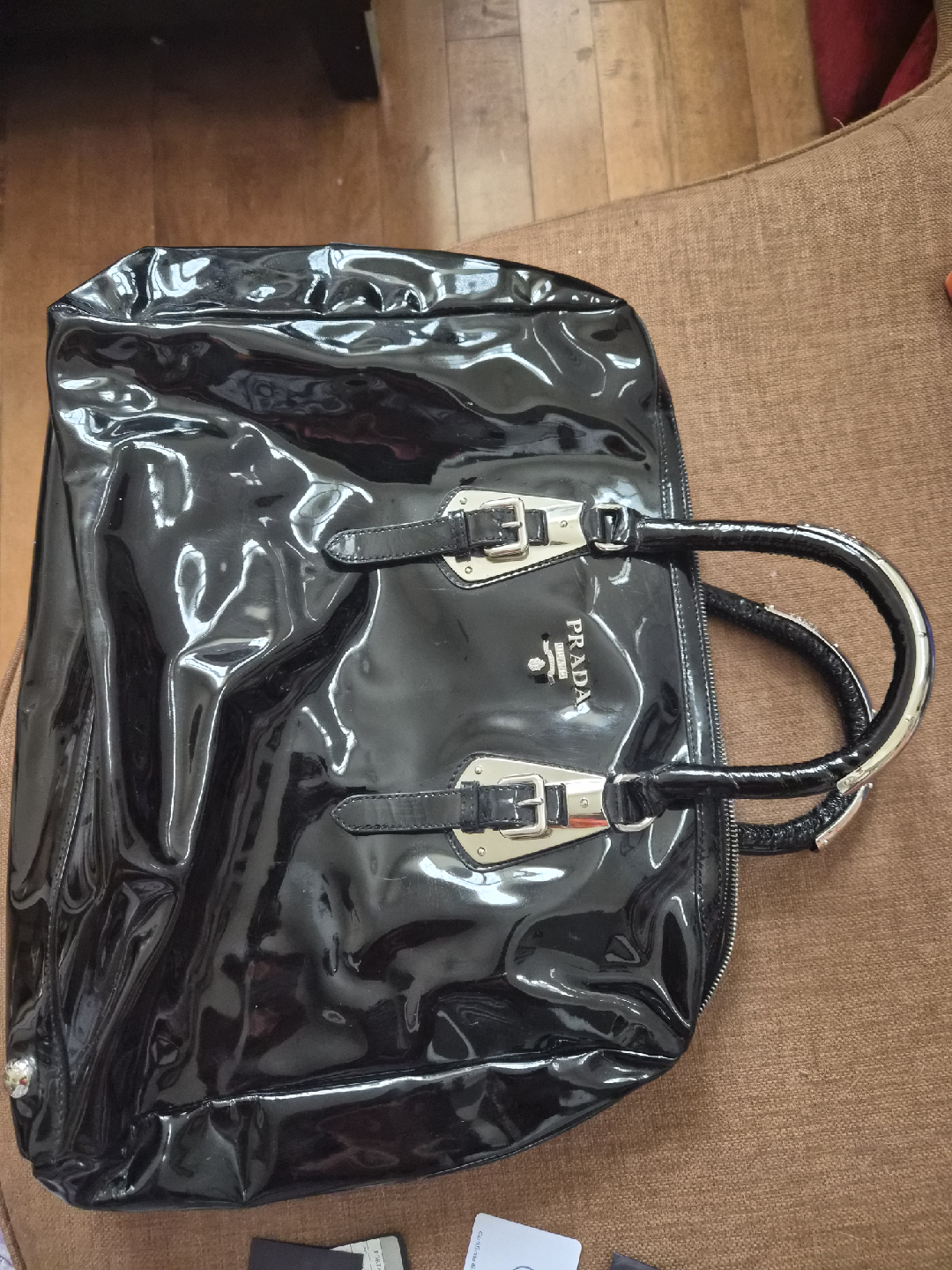 Prada Black Patent Leather Handbag