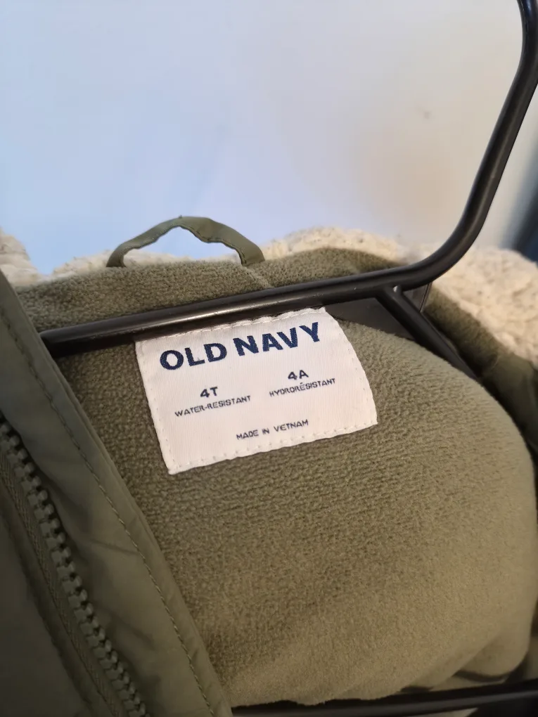 Old Navy 4T Olive Green Puffer Jacket image indicator(3)