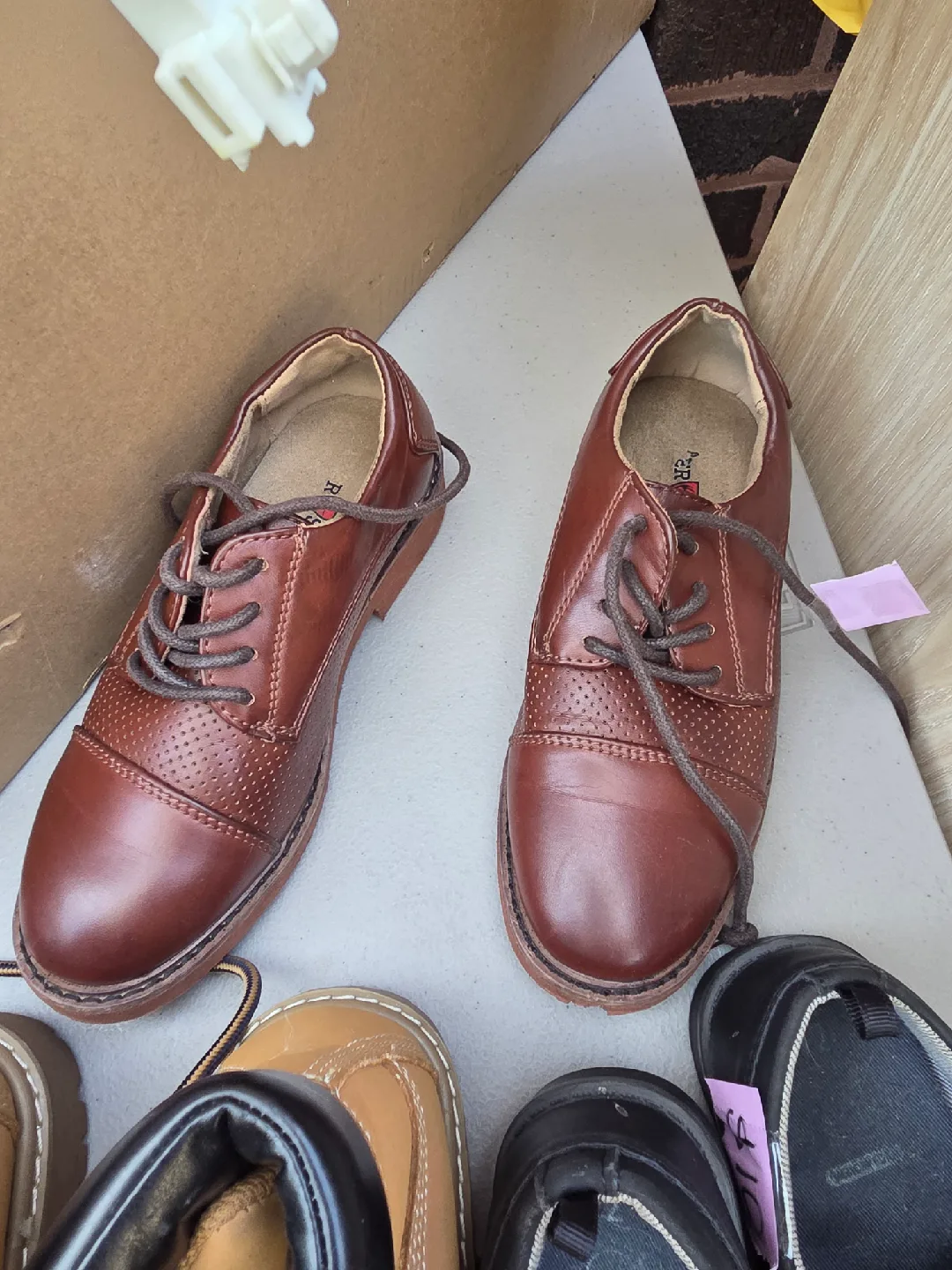 Kids' Brown Leather Dress Shoes image indicator(2)