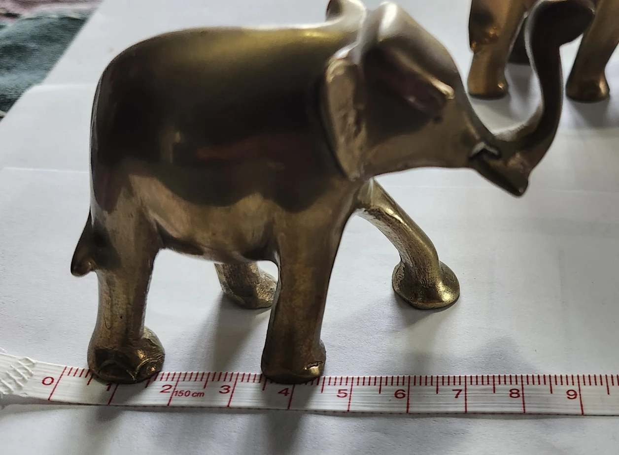 Solid Brass Elephant Figurines (Set of 3) FIRM PRICE - photo 5