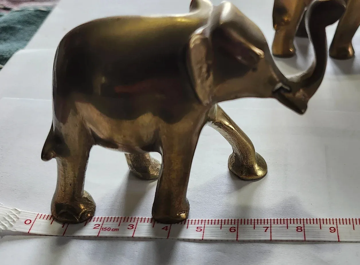 Solid Brass Elephant Figurines (Set of 3) FIRM PRICE image indicator(5)