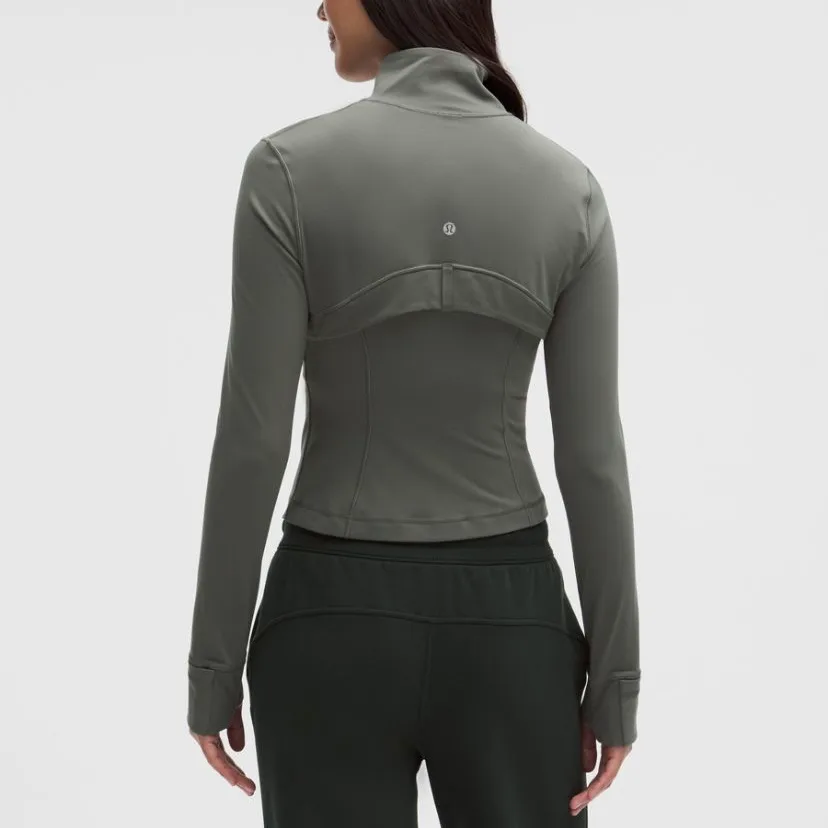 NWT Lululemon Defined Cropped Jacket - Size 4, Palm Deco image indicator(2)