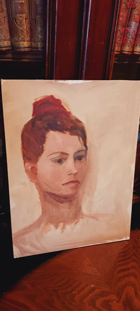 Artwork Portrait on Canvas. Not framed, as is. thumbnail