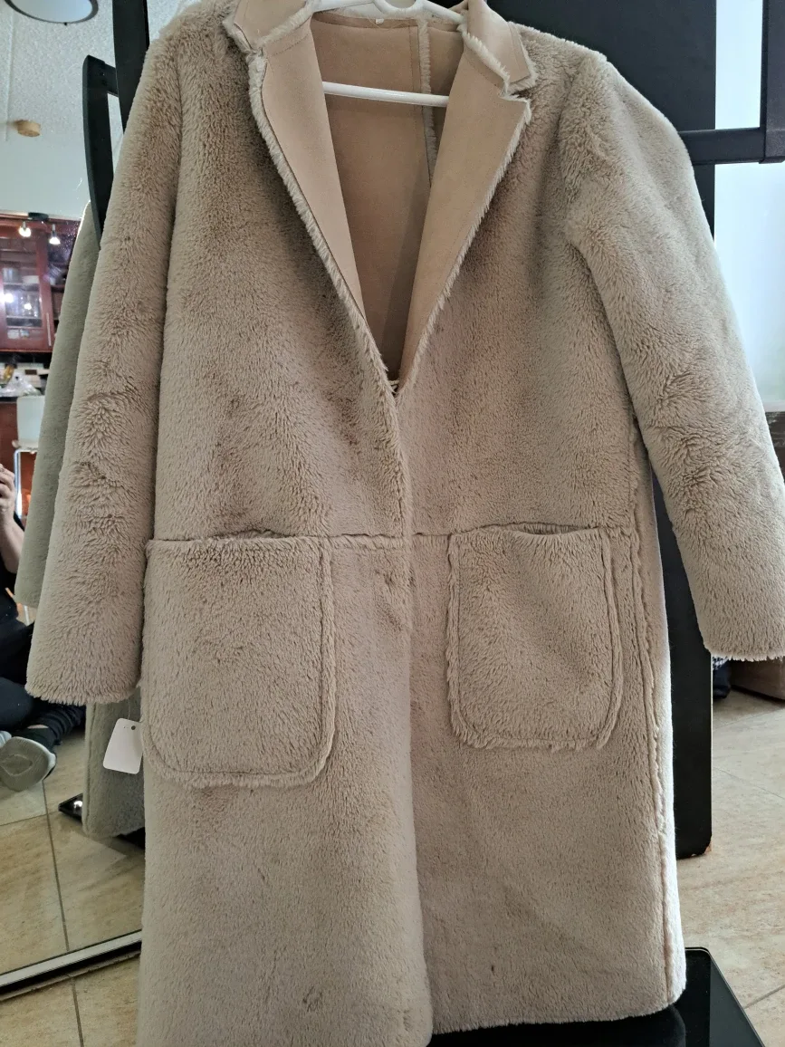 Tan Faux Fur Coat image indicator(5)
