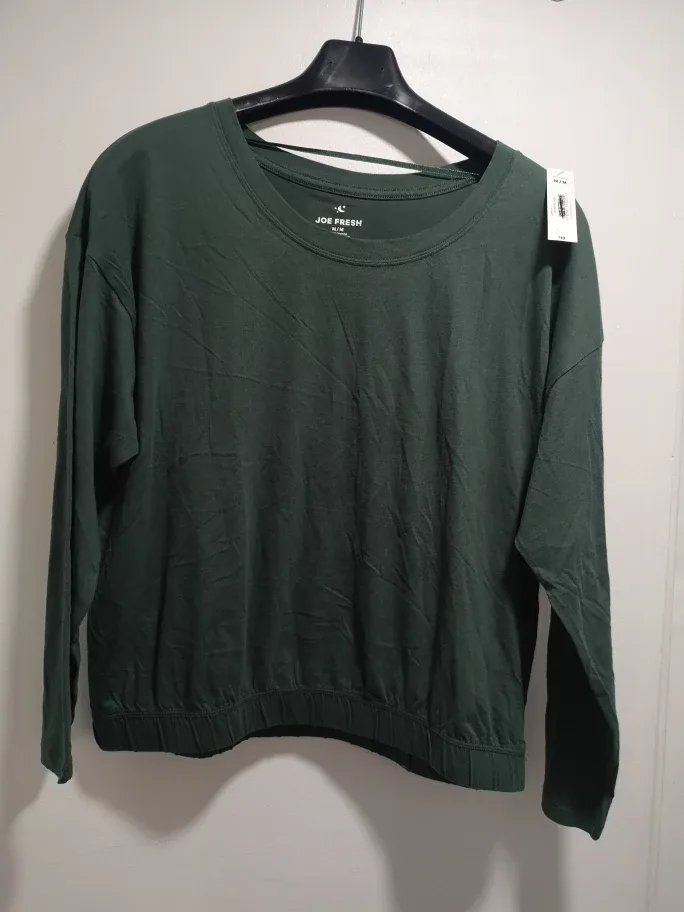 Joe Fresh Green Long Sleeve Top - Size M (New) image indicator(3)
