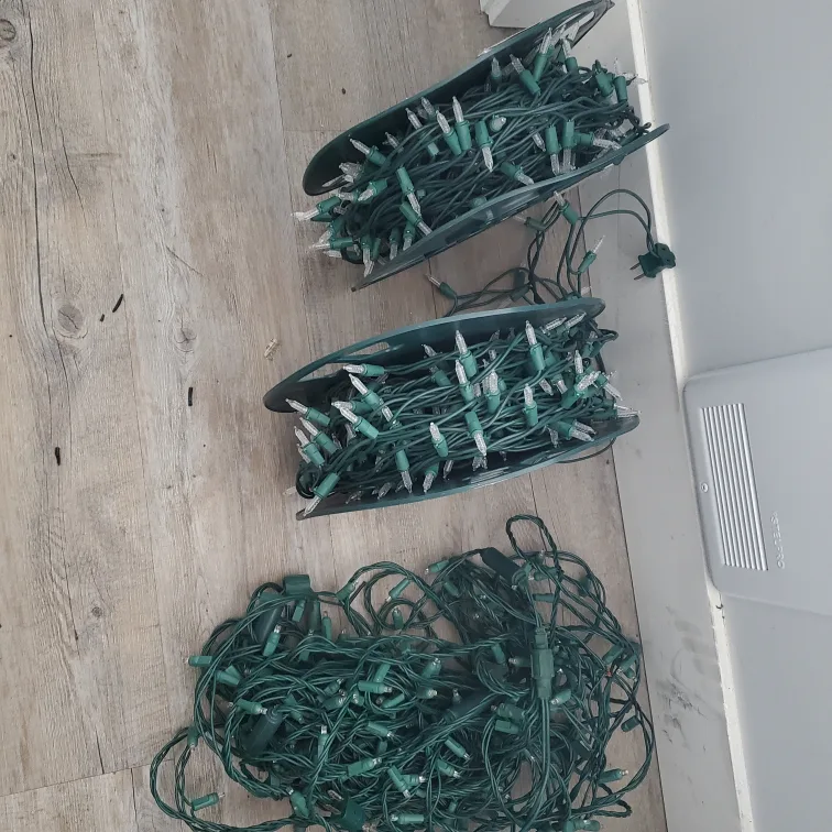 Christmas String Lights, Green Wire image indicator(3)