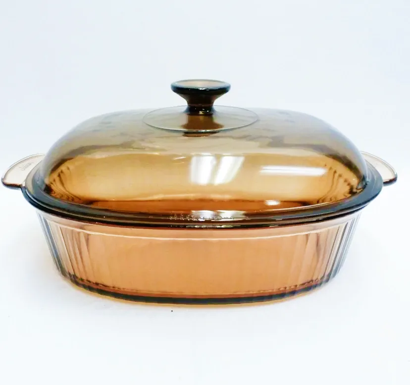 Vintage Amber Vision Corning Ware Casserole Dish with Lid 4L thumbnail