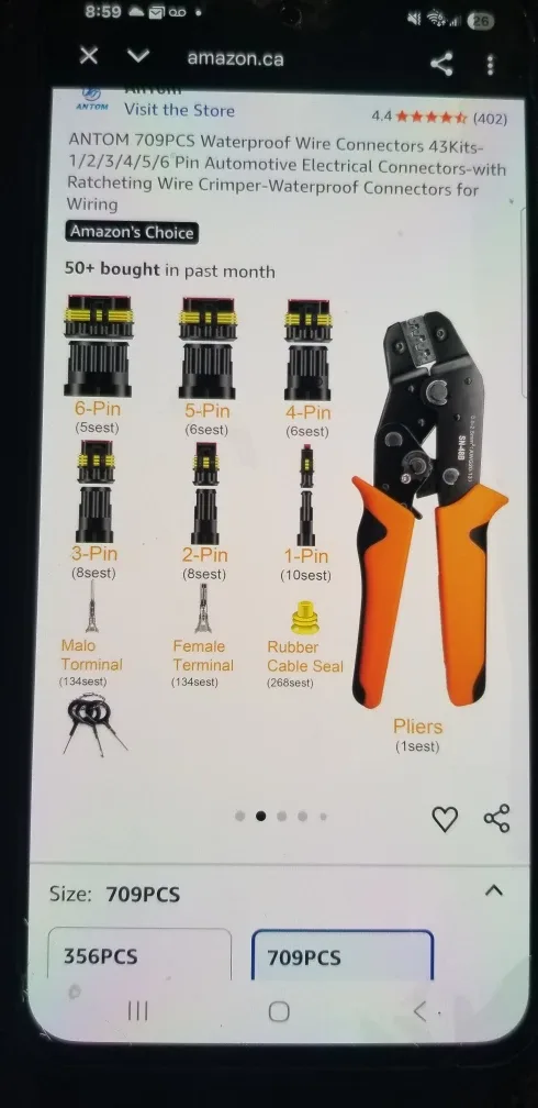 ANTOM 709PCS Waterproof Wire Connectors image indicator(5)