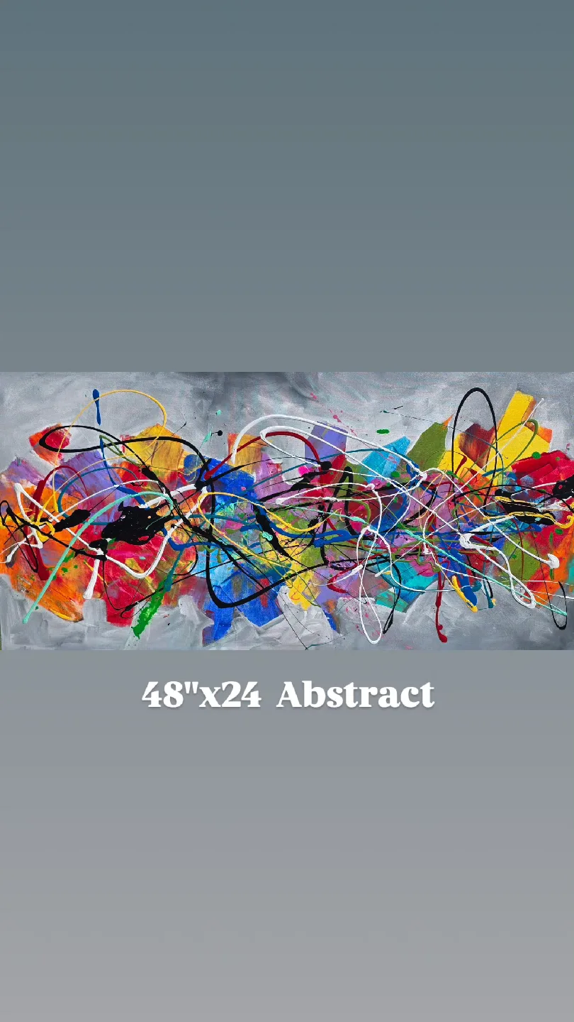 original hand-painted painting by local artist Abstract thumbnail