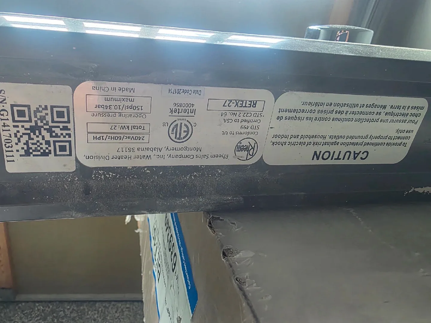 Rheem RETEX-27 Tankless Water Heater image indicator(2)