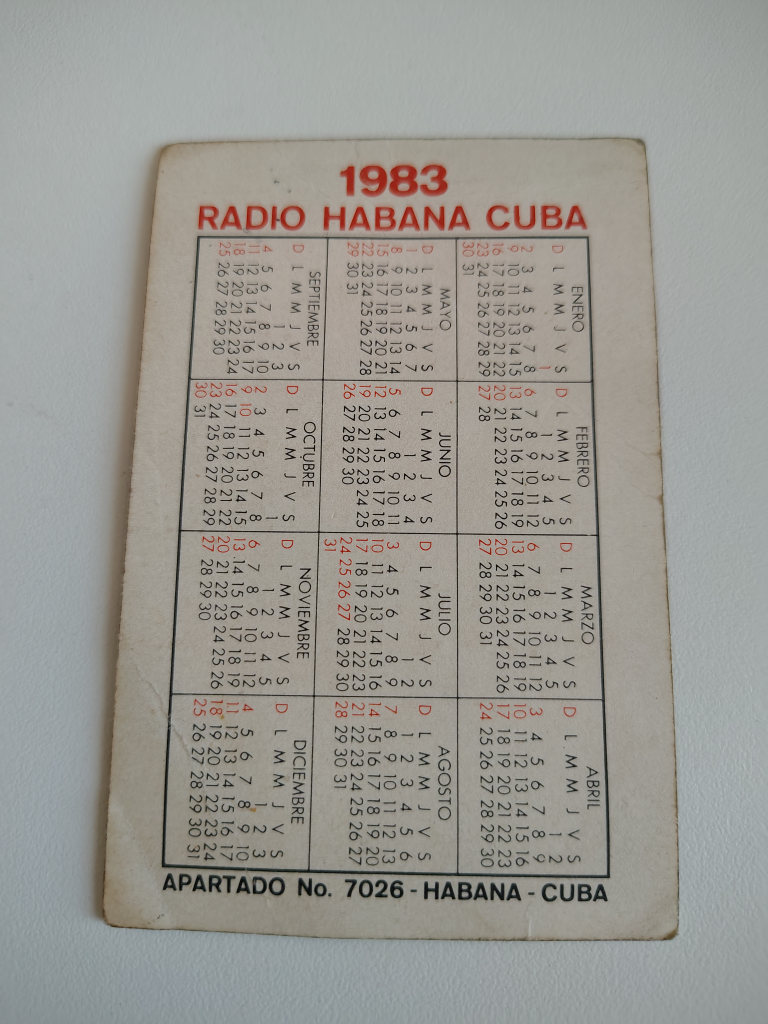 1983 Fidel Castro Radio Habana Cuba Wallet Card - photo 2