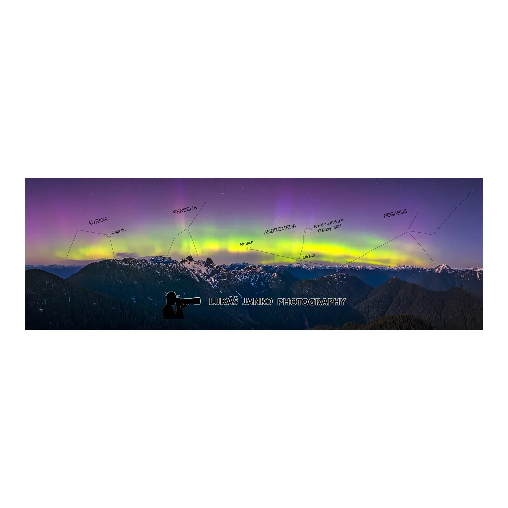 Northern Lights - Aurora - The Lions Mountains - wall art image indicator(3)