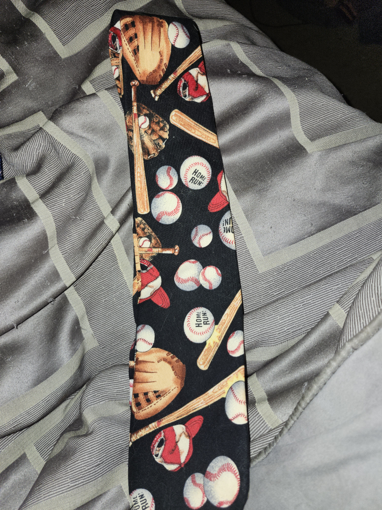 Baseball Print Necktie