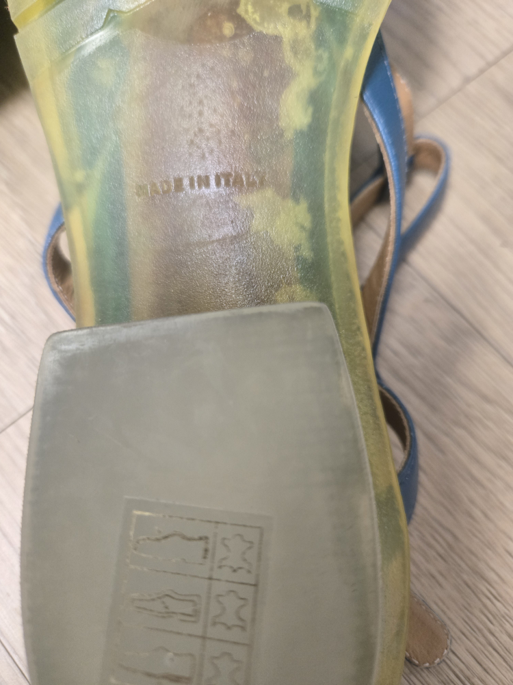 Stephen Venezia Blue Leather Sandals - photo 4
