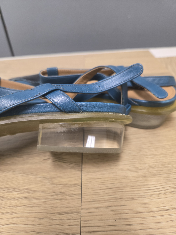 Stephen Venezia Blue Leather Sandals - photo 5