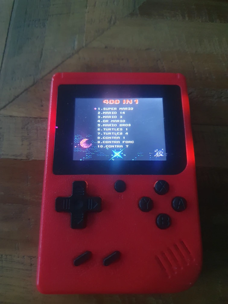 Retro Handheld Game Console - 400 in 1 - Red - photo 2