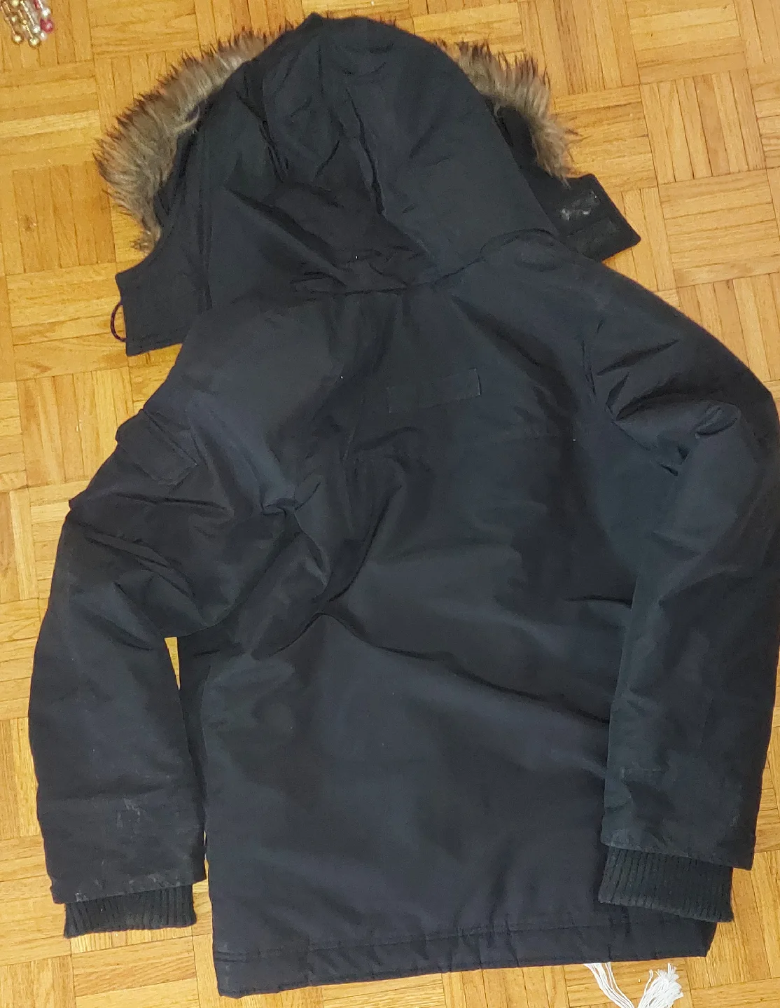 Hollister Black Winter Parka - Size S image indicator(3)