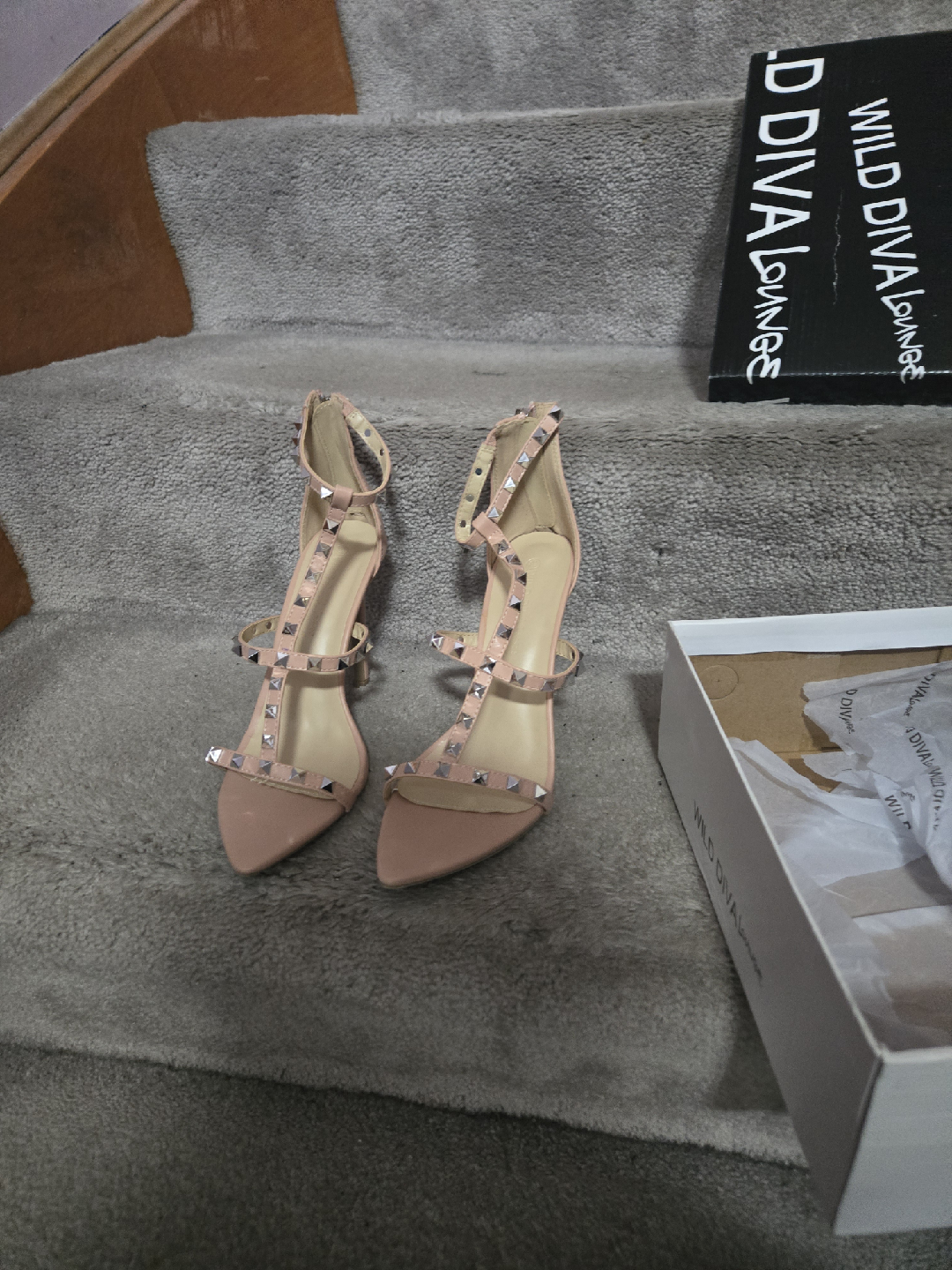 Wild Diva Lounge Nude Heels - Size 8.5 - photo 2