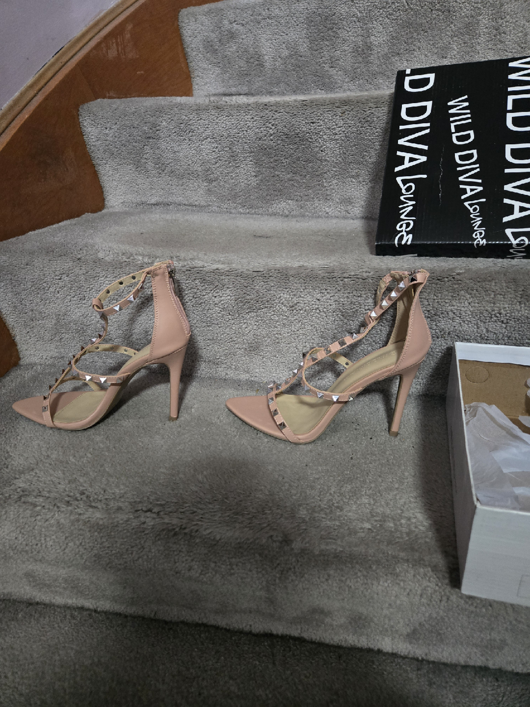 Wild Diva Lounge Nude Heels - Size 8.5 - photo 3