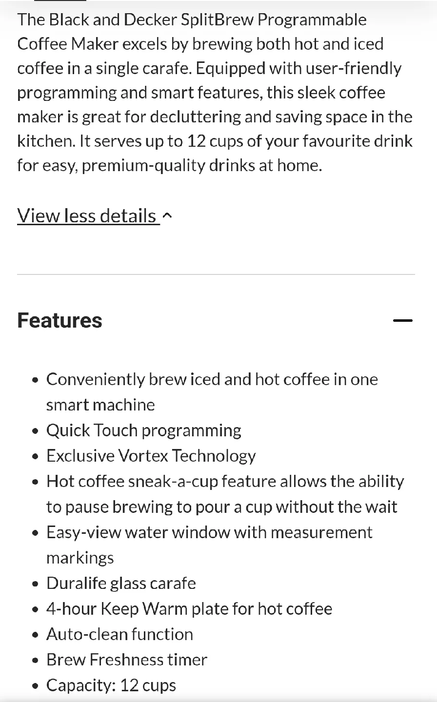 Like Brand New SplitBrew Programmable Coffee Maker, 4 hr Keep W image indicator(10)