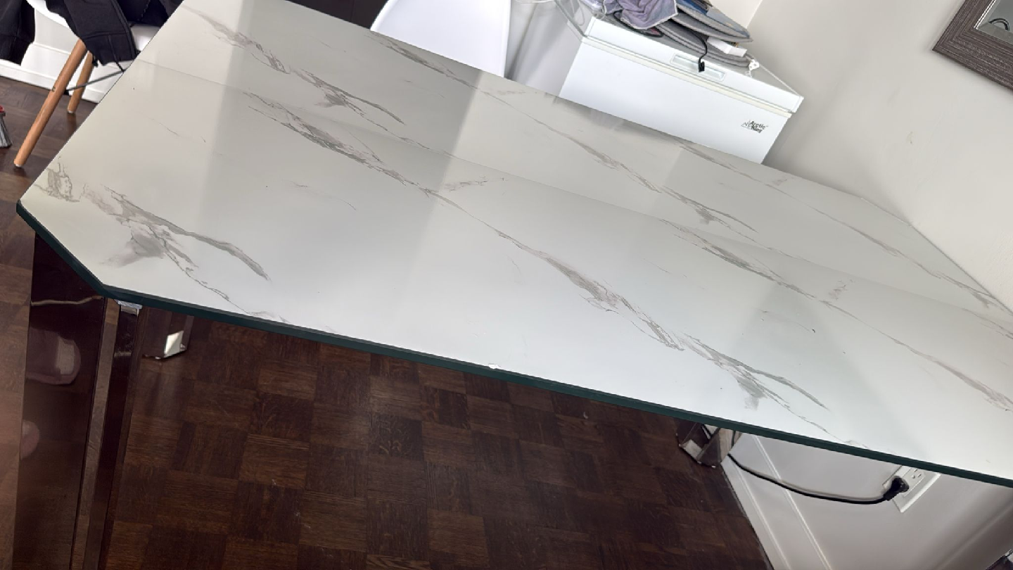 Marble-look Dining Table - photo 2
