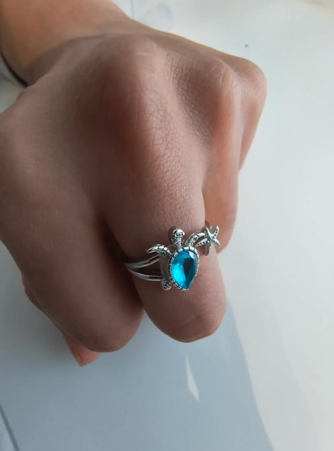 925-Sterling Silver Blue Sapphire Ring image indicator(4)