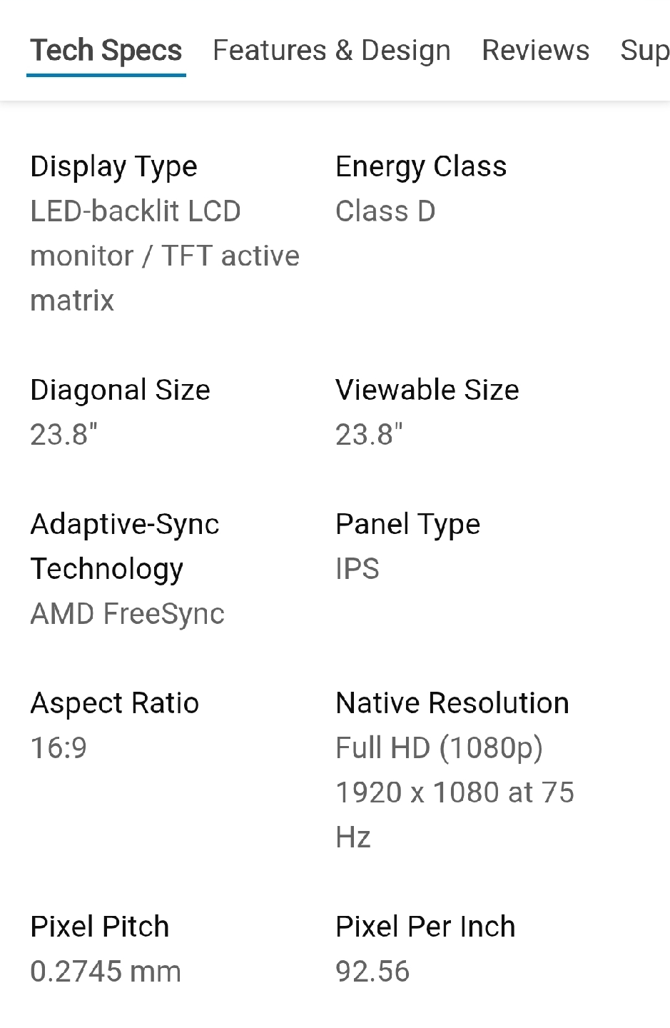 Dell 23.8" LED-backlit LCD Monitor - photo 4