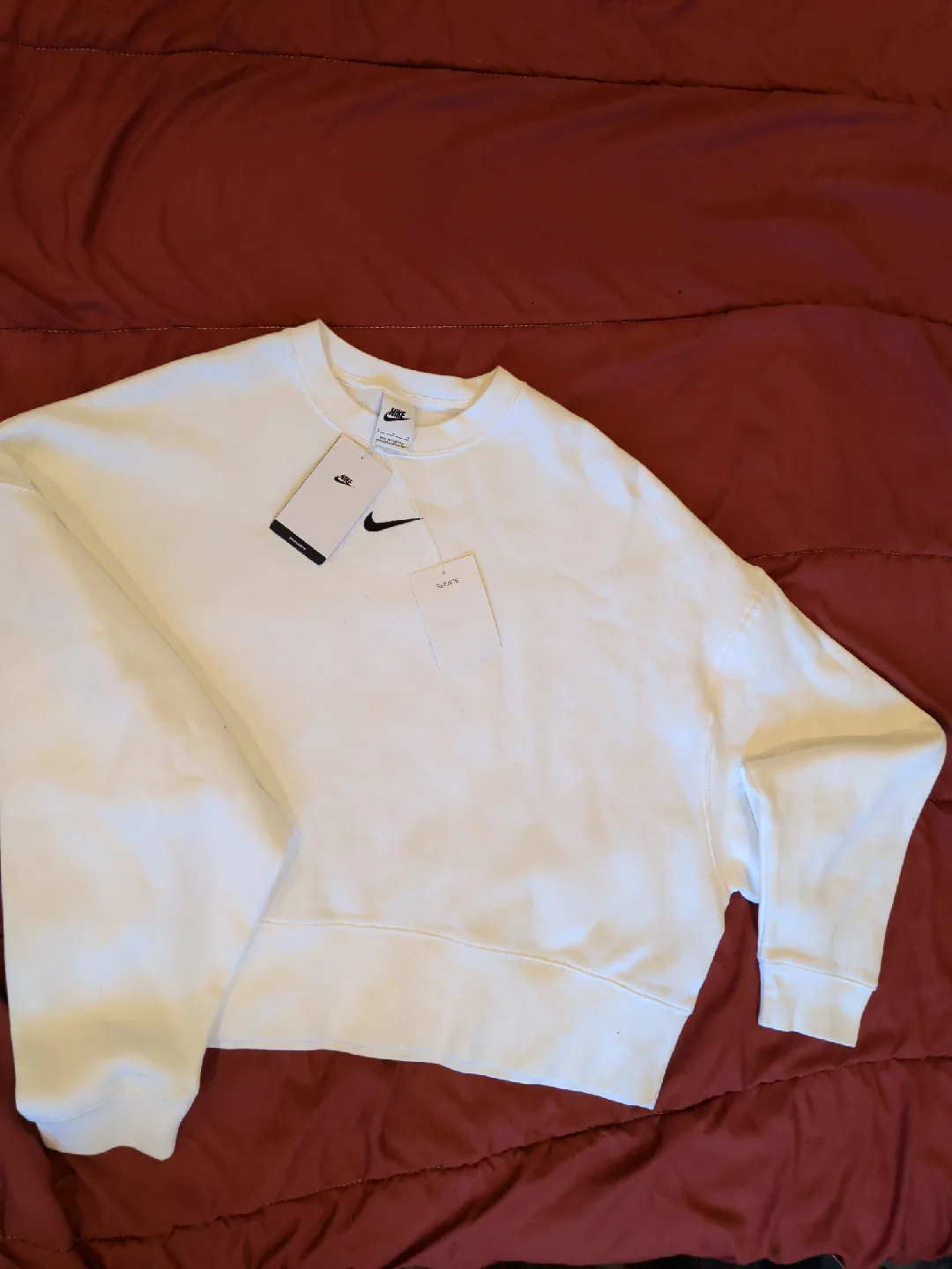 New Nike Oversized Fit White Sweatshirt