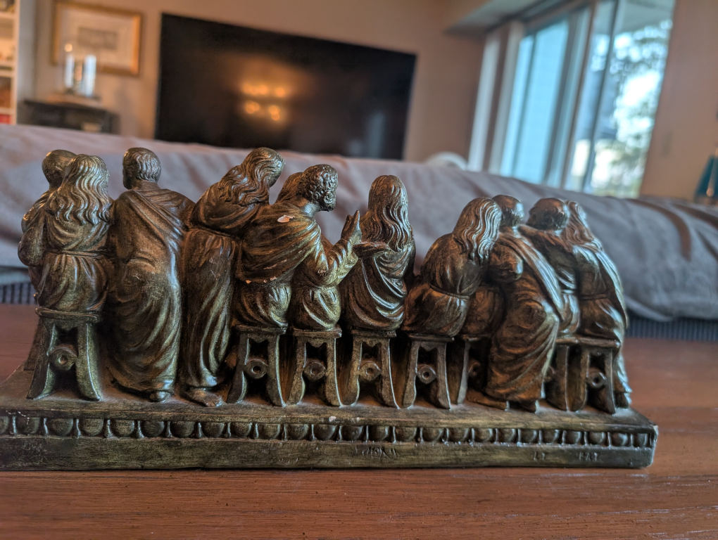 framed picture and sculpture of jesus last supper - photo 4