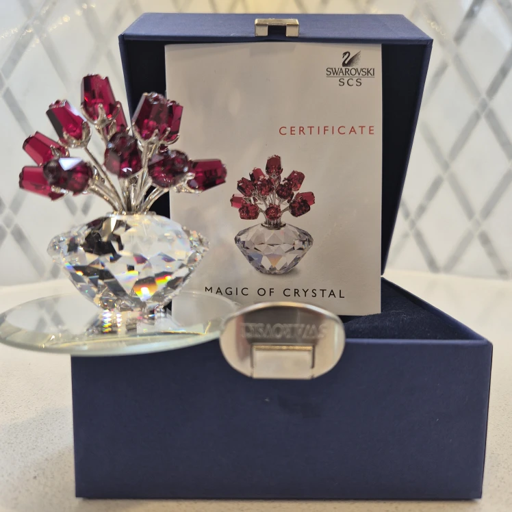 Swarovski Crystal Red Rose Bouquet