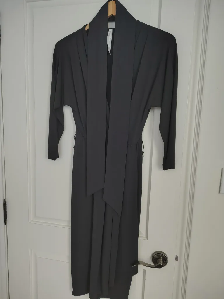 Iris Setlakwe Grey Wrap Dress - Size XS image indicator(4)