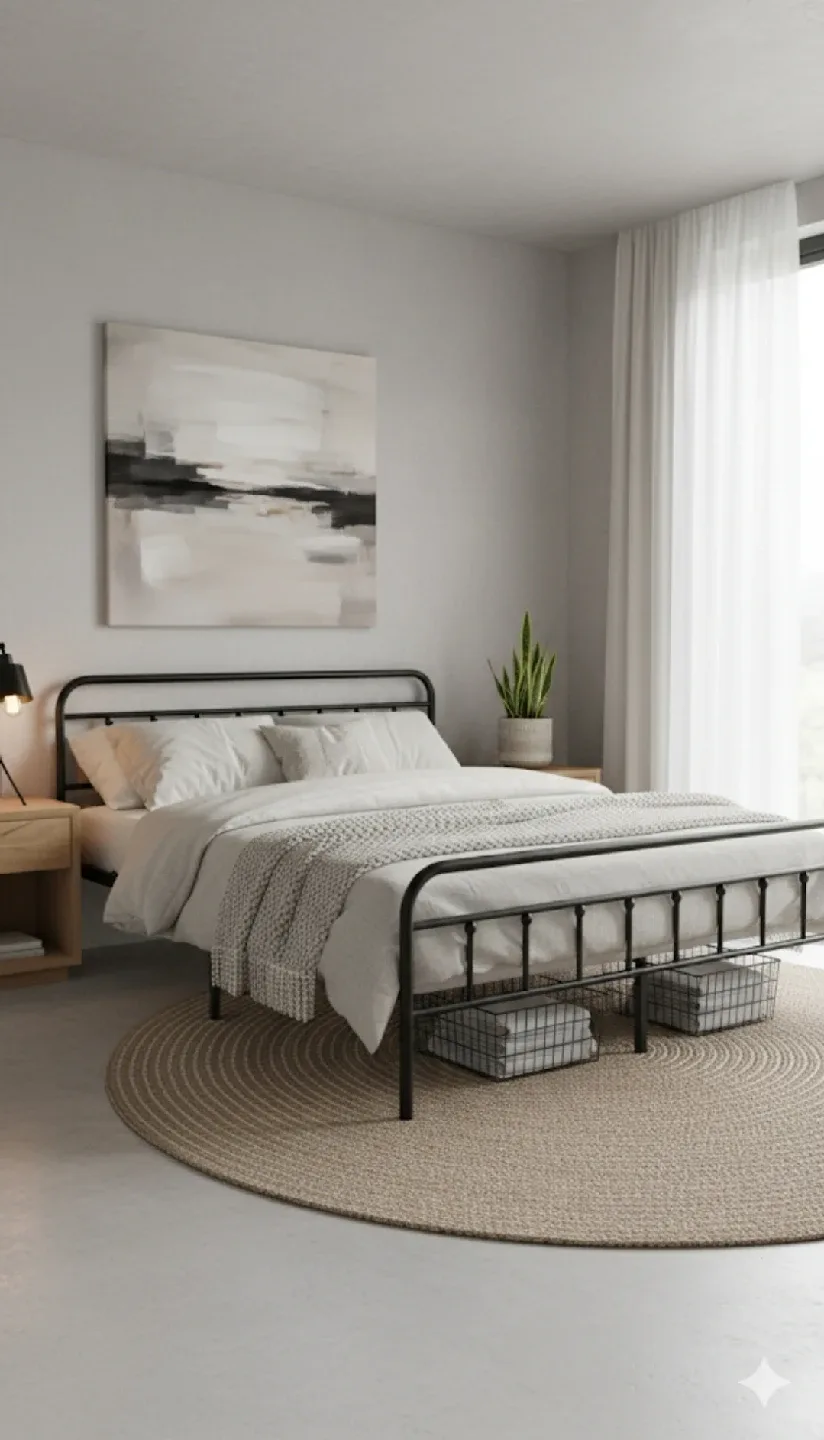 Black king Metal Bed Frame image indicator(3)