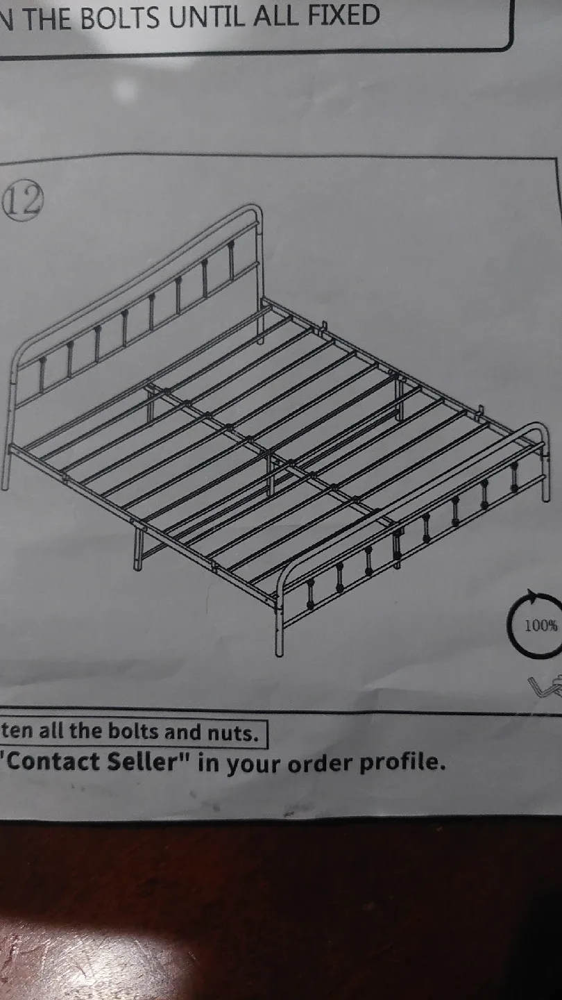 Black king Metal Bed Frame image indicator(5)