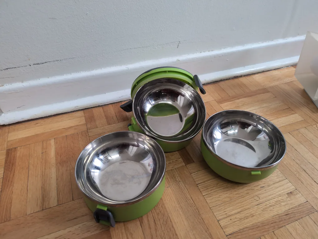 Green Stainless Steel Stackable Lunch Box image indicator(3)