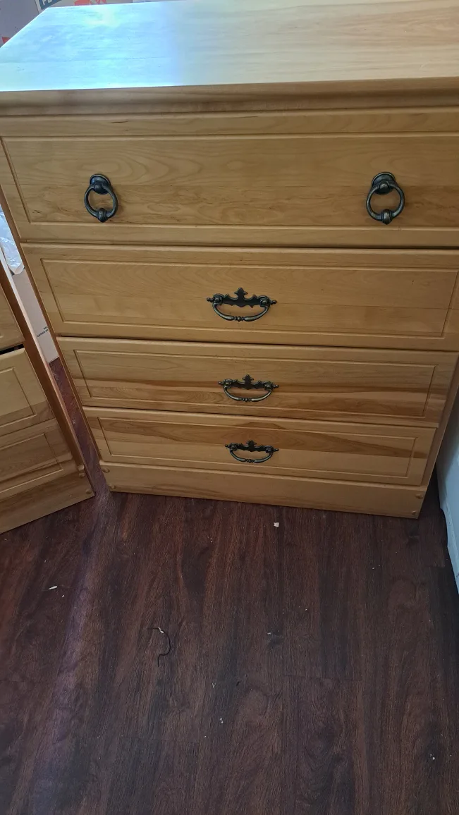 2 Wooden 4-Drawer Dressers. image indicator(2)