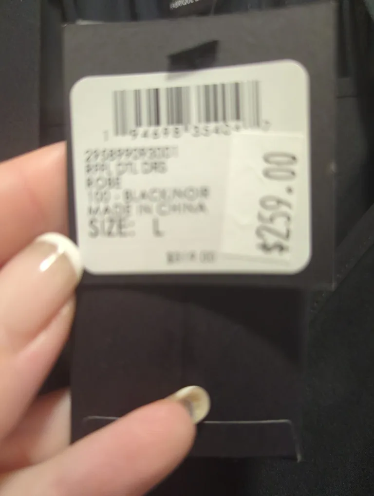 Club Monaco Black Silk Blend Dress, Size L image indicator(2)