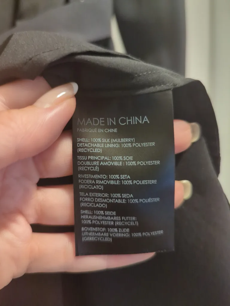 Club Monaco Black Silk Blend Dress, Size L image indicator(3)