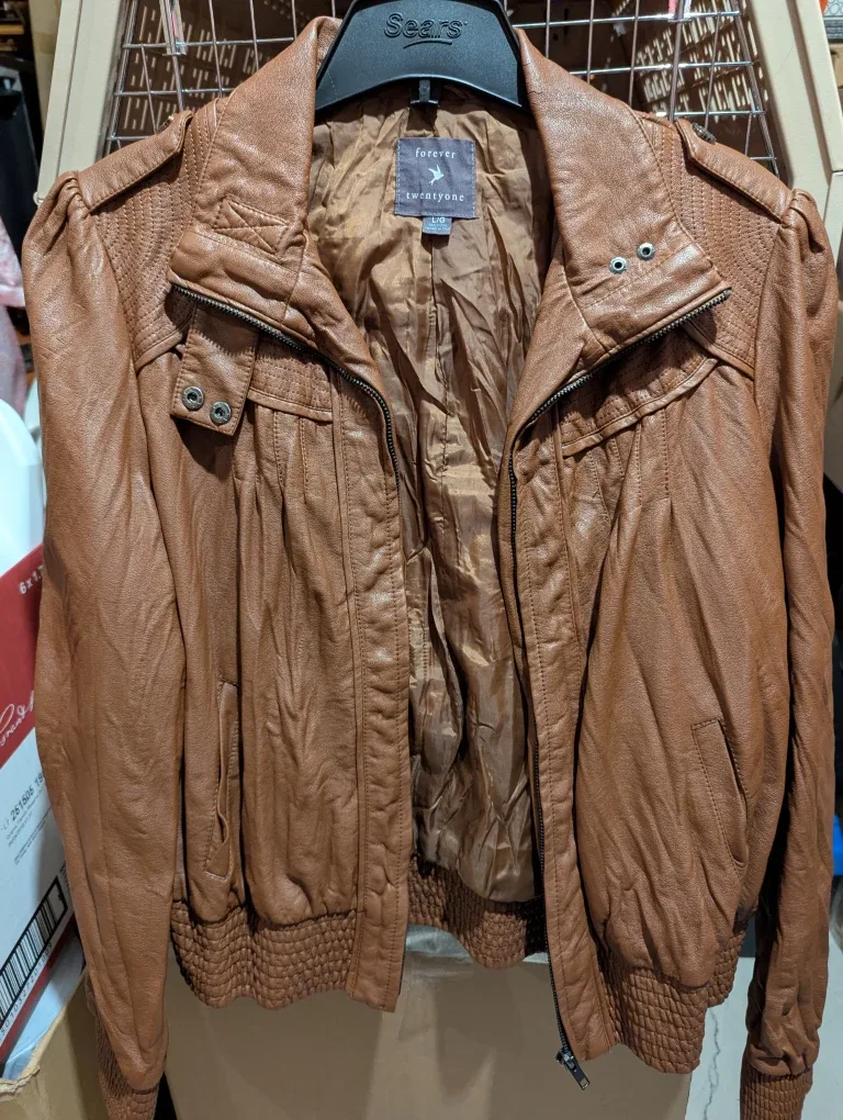 Faux Leather Jacket for Sale image indicator(2)