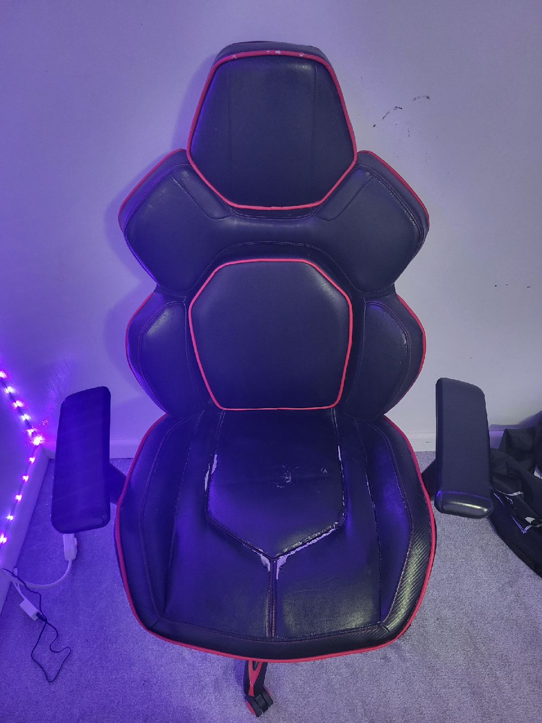 Gaming Chair - Black with Red Trim - photo 5