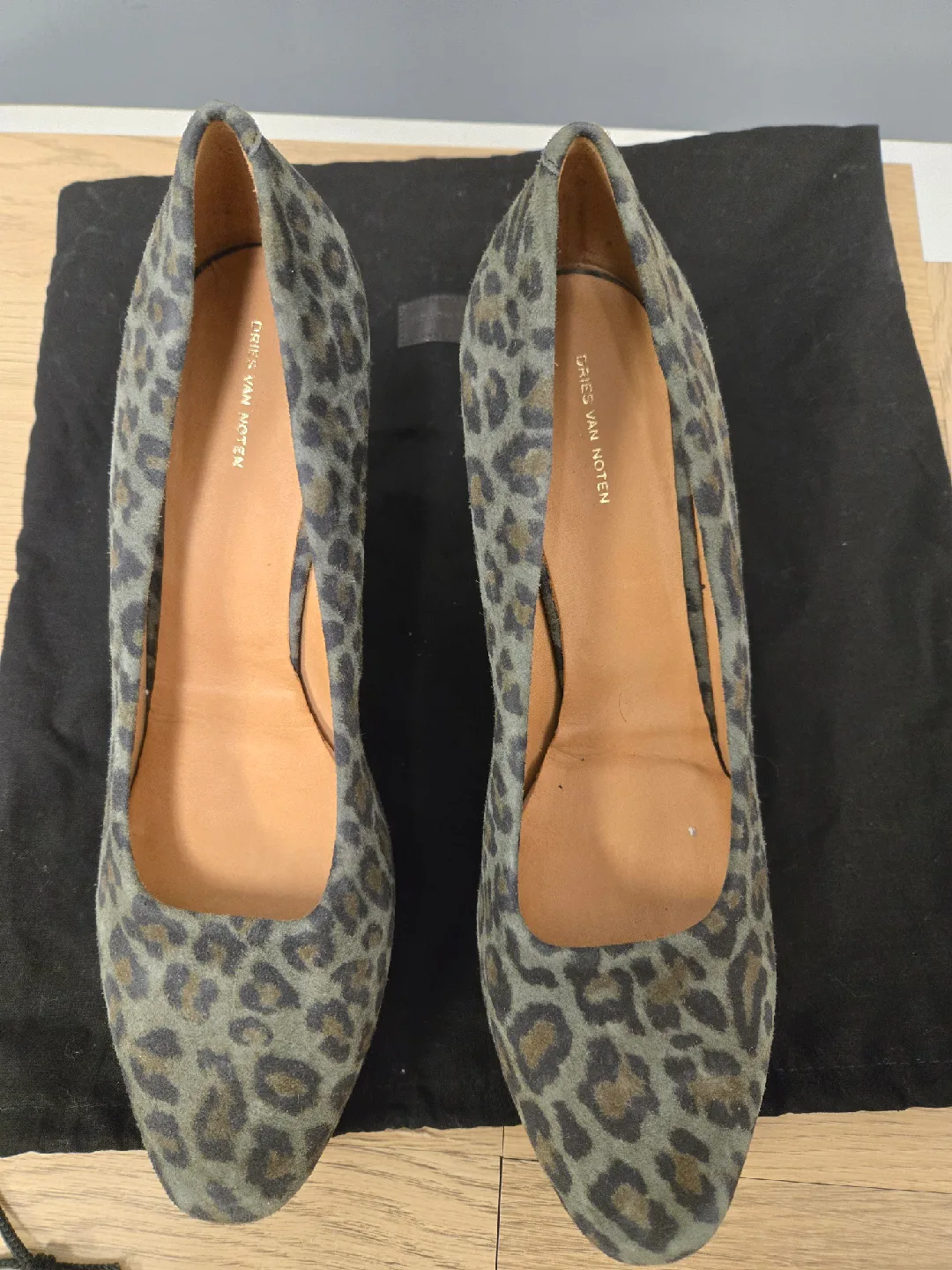 Dries Van Noten Leopard Print Heels - Size 40
