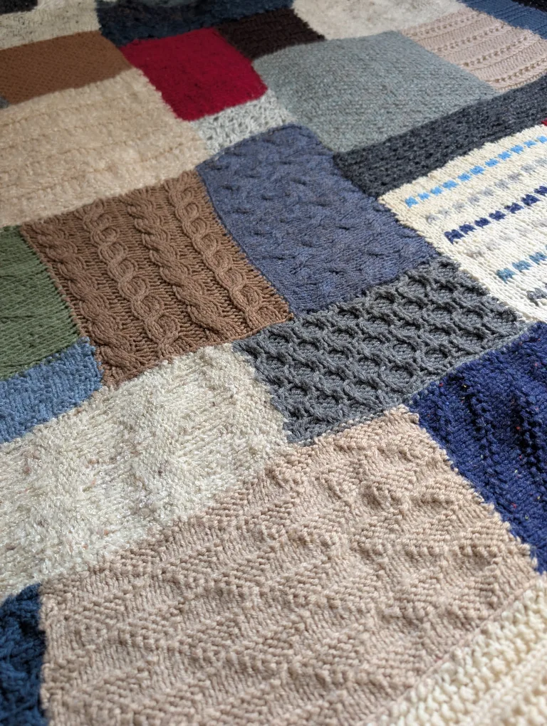 Handmade Wool Afghan Throw Blanket image indicator(5)