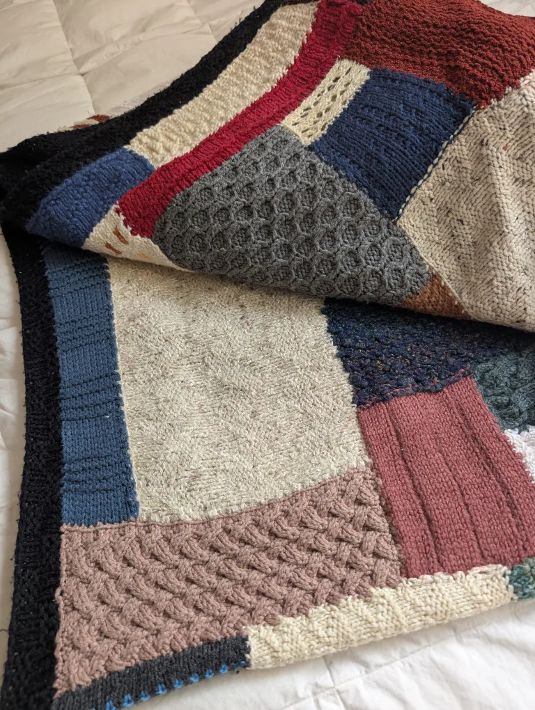 Handmade Wool Afghan Throw Blanket image indicator(6)