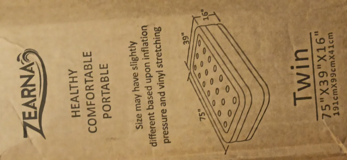 Zearna Twin Air Mattress with Built-in Pump - NEW image indicator(3)