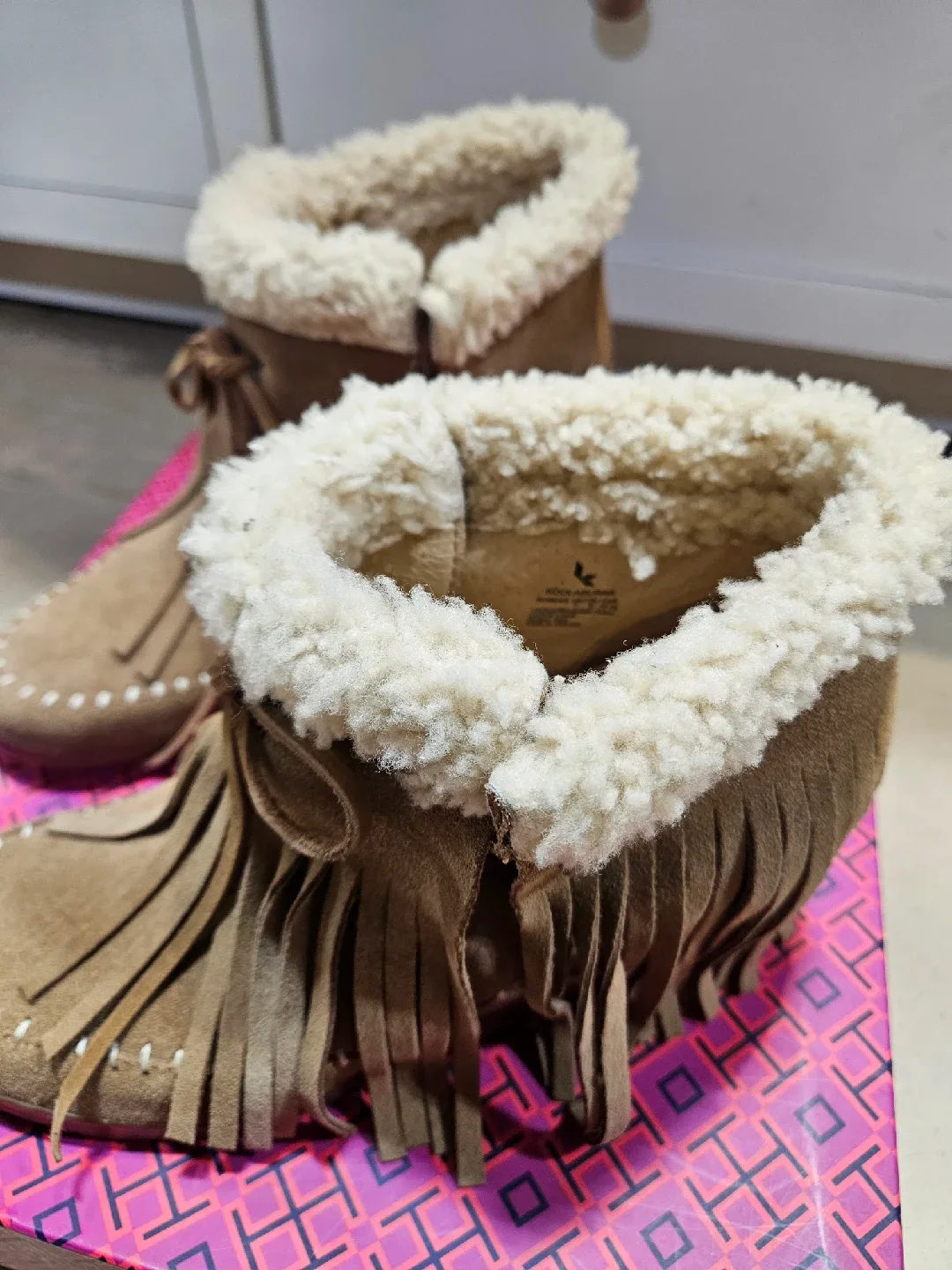 Tory Burch Suede Fringe Ankle Boots image indicator(3)