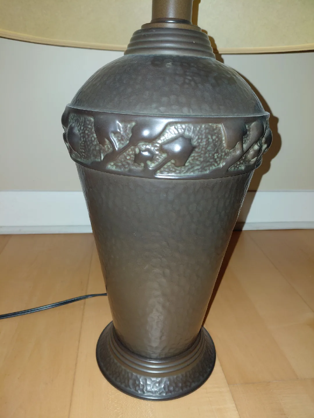 Restoration Hardware Hammered Metal Table Lamp image indicator(2)