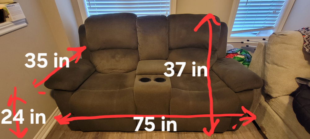 Loveseat Recliner with Cup Holders - photo 3